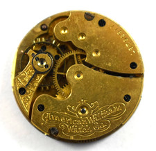 Vintage Waltham Seaside 0s 7J Hunting Pocket Watch Movement lot.wj