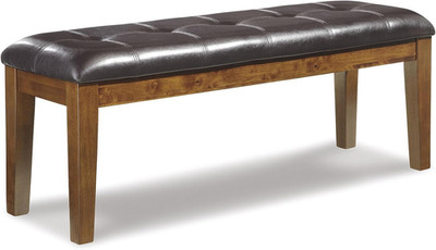 Ralene Tufted Upholstered Dining Room Bench, Medium Brown