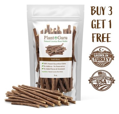 8 oz. Licorice Root Chew Sticks 100% Pure Natural Glycyrrhiza Glabra Turkish