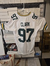 KENNY CLARK AUTO CUSTOM WHITE JERSEY. BECKETT WITNESS CERT . GREEN BAY PACKERS