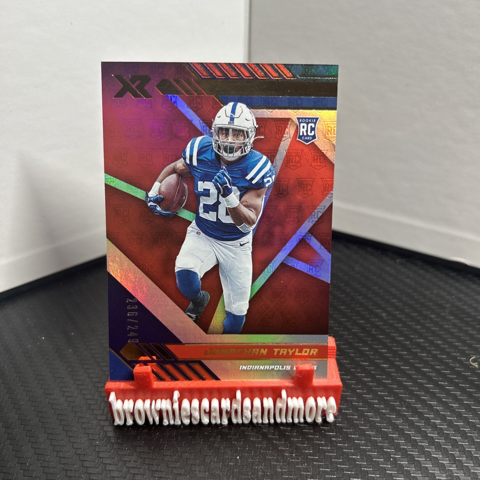 2020 Panini XR - Rookie Jonathan Taylor #118 Red /249 (RC)