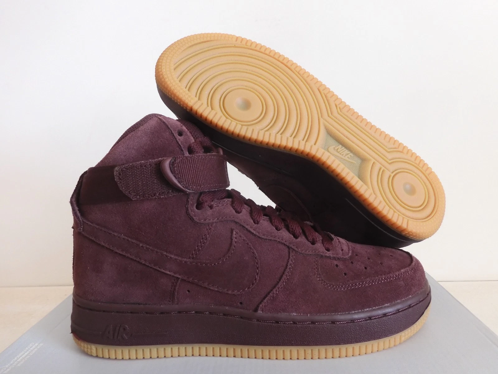 Nike Air Force 1 High LV8 (GS) Burgundy Crush-Light Gum Brown Sz 5Y [807617-600]