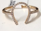 18k Rose Gold Diamond Horseshoe Ring — photo 1