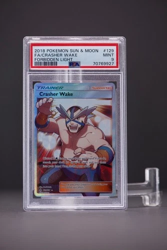 2018 Pokemon SM Forbidden Light FA Crasher Wake 129 PSA 9