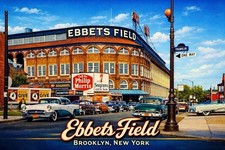 Ebbets Field Brooklyn New York - MODERN Postcard Baseball Stadium B468