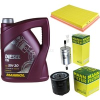 Mann Inspektionspaket Filterset 5L Mannol Diesel TDI 5W-30 FüR VW Fox 1.4