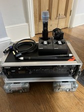 Shure ULXD4Q K51 Quad Channel Digital Receiver & 2 Mics. Racked & Cased 