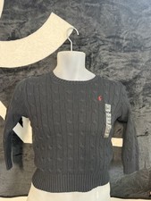 Polo Kids Red And Black Crew Neck Sweater