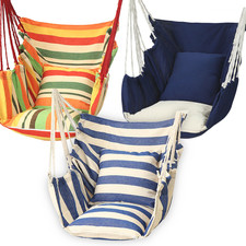 Chaise balancoire hamac en toile de tissu - pour l'extérieur - avec coussins