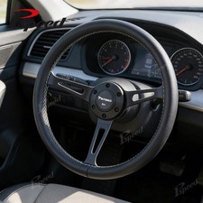 15 380mm Car Truck Microfiber Leather Steering Wheel W Aluminium Spoke 6-bolt