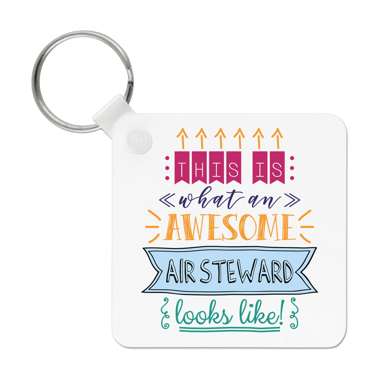 This Is What An Awesome Air Steward Looks Like Keyring Key Chain - Funny Best