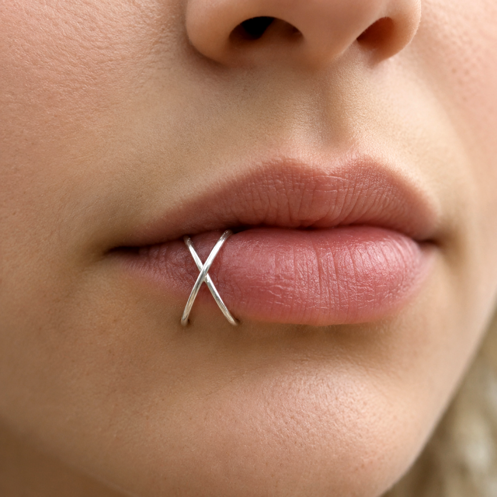 Cross Cuff Ear Lip Earring 925  Silver Adjustable Orbital Helix Jewellery Boxed