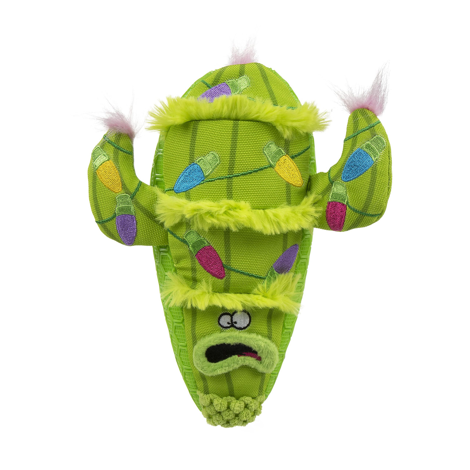 Holiday Collection ミックスマテリアル TPE-Plush ホリデーサボテン きしむ犬のおもちゃ...