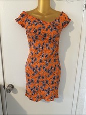 SUMMER SALE Topshop Orange Dress Elegant Summer style Size 8