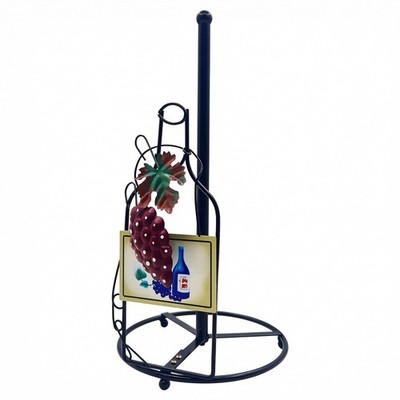 GUANYANG Wine Bottle Shaped Metal Paper Towel Holder, 18x18x35cm Waterproof L...