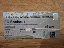 Ticket Football Borussia Dortmund/Sochaux 06/11/2003 Uefa