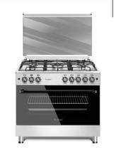 Cucina LAREL 5 Fuochi a Gas Tutto Forno elettrico 90x60cm Inox L90EX