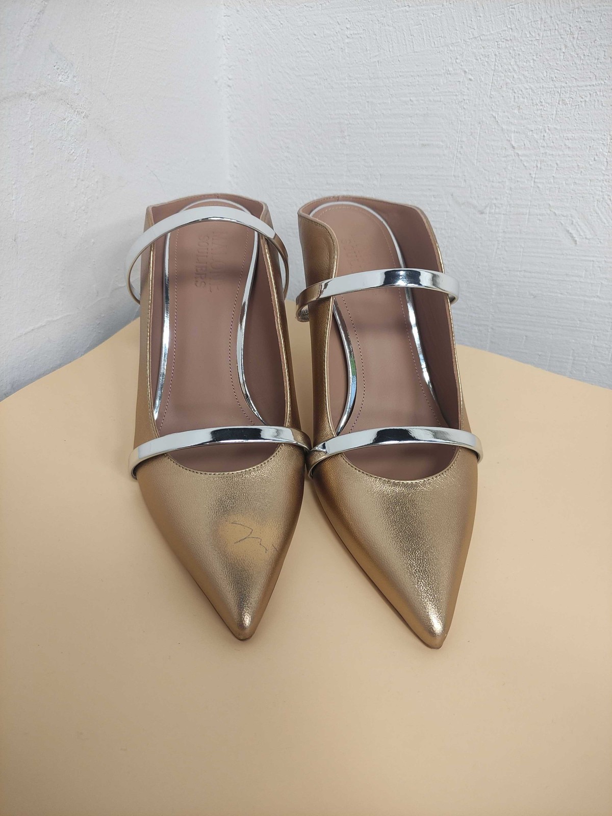 MALONE SOULIERS Women Maureen Heels Gold Size EU 38 RRP £695 image 9