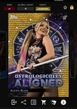 Topps WWE Slam Alexa Bliss🌟Legendary 50cc Cosmic Astrologically Gold {DIGITAL}