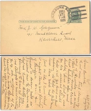 US #UX27 DPO, Kennebunk Beach ME, 1936