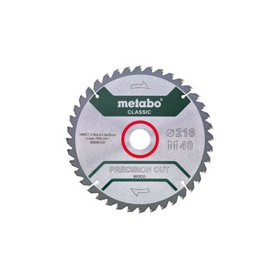 Metabo Sägeblatt ''precision cut wood - classic'' 216x2,4/1,8x30 Z40 WZ 5°neg.