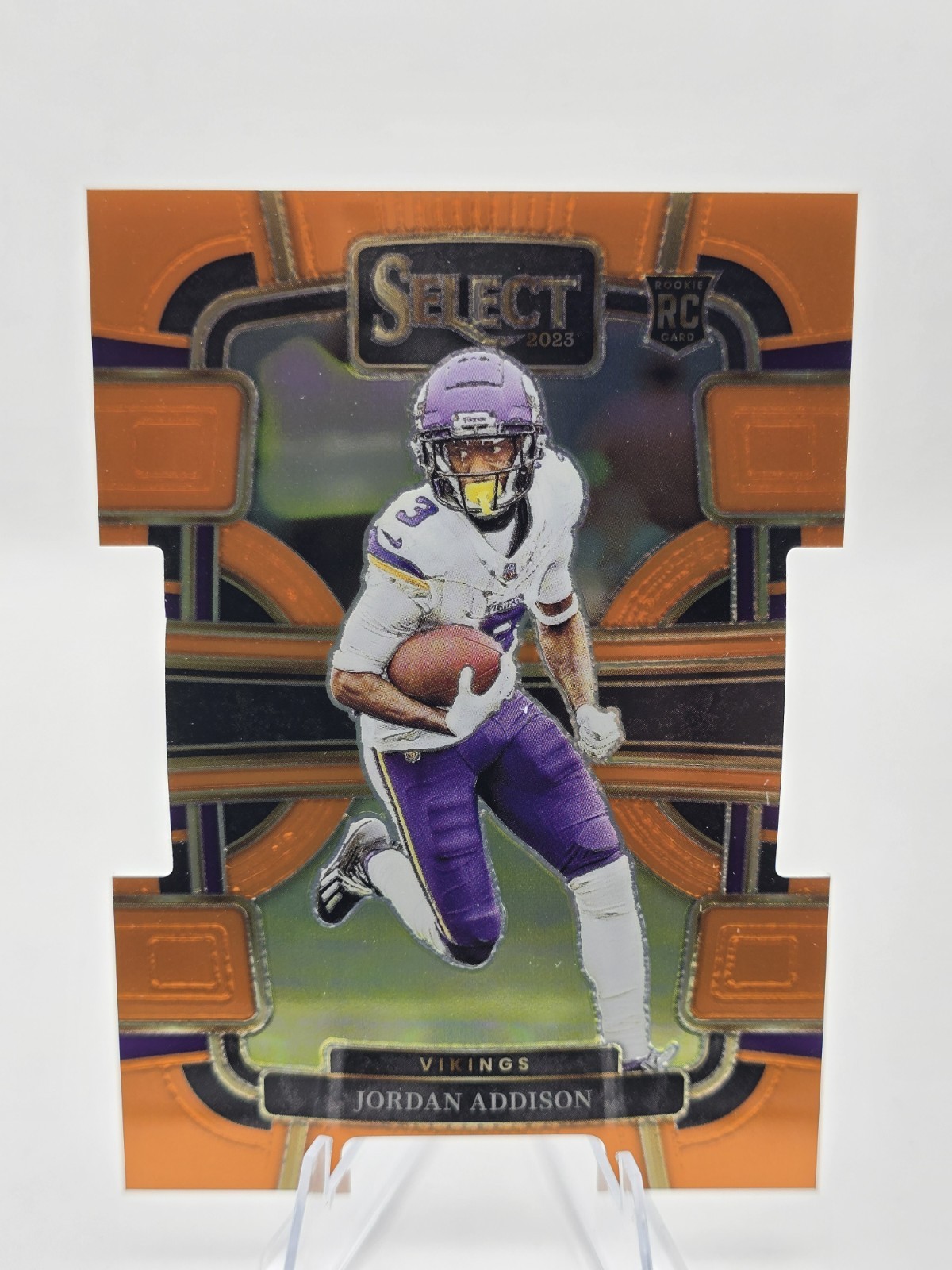 2023 Panini Select - Concourse Jordan Addison #66 Orange Prizm Die-Cut /499 (RC)