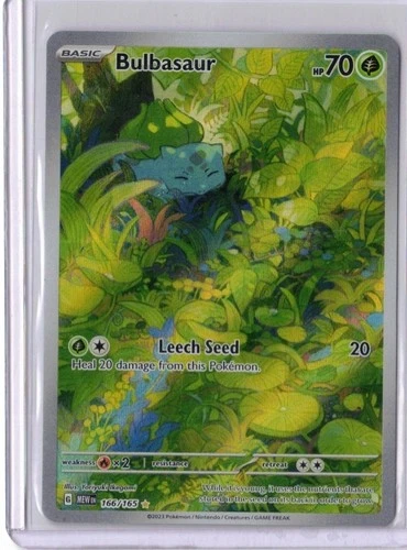 Pokémon Bulbasaur Sv Scarlet & Violet 151 Illustration Rare Holo #166/165 - NM