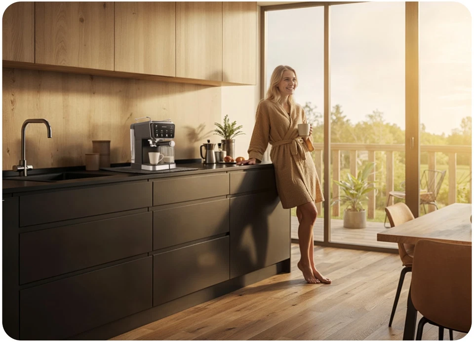 BERDSEN Siebträgermaschine Kaffeemaschine 20 Bar Siebträger Cappuccinomaschine - Bild 4 von 4