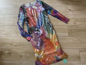ashish tinsel sequin-embellished silk georgette dress Rent Ashish Multicolour Dress UK 10