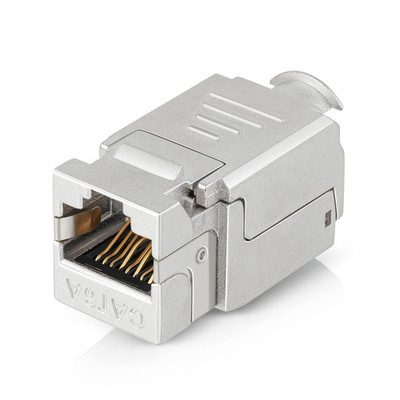 Shielded RJ45 Keystone Jack Cat6/Cat6A/Cat7 6 Pack