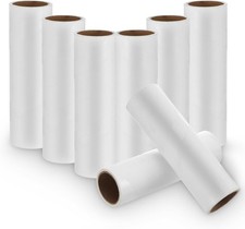 6.3 Inch Wide Lint Roller Refills, Value Pack 8 Rolls Extra Sticky, Pet Hair