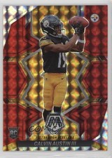 2022 Panini Mosaic Rookies Red Mosaic Prizm Calvin Austin III #342 yq2