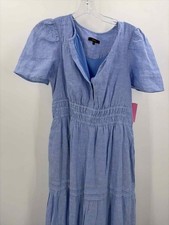 Pre-Owned Quince Blue Size Small Maxi Short Sleeve Dress