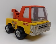 Vintage 1970's Buddy L Jr Hot Wrecker Tow Truck Pressed Steel Yellow and Orange