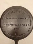 Antique Victor Griswold #6 Cast Iron Frying Pan Skillet Erie, PA USA 697  A