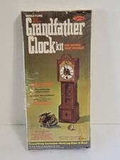 Miniature Old Style Grandfather Clock Kit with Working Movement - ARROW #690