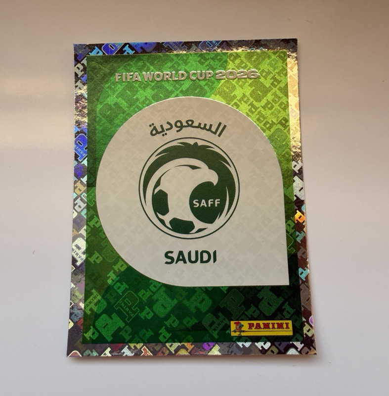Panini FIFA World Cup 2026 Saudi SAFF Crest/Logo Sticker Arabic SAUDI