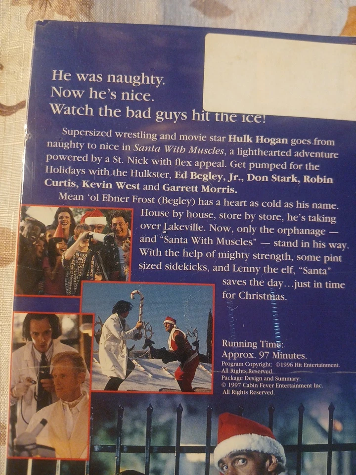 Santa with Muscles 1997 VHS Hulk Hogan Sealed - Image 4 of 4