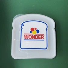 Wonder Bread Sandwich Storage Holder Lunch Box Plastic Container