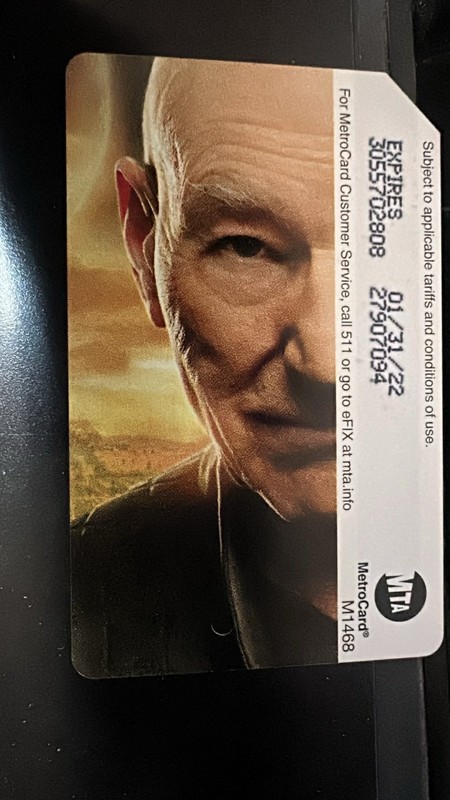 NYC Subway Metrocard Star Trek Picard - Limited Edition Collectible - Rare
