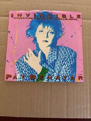 PAT BENATAR ''Invincible'' PICTURE SLEEVE 45 Vinyl Record