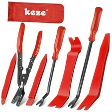  7 Pcs Auto Trim Removal Tool Kit for Car Panel Red-Auto Trim Removal Pry Tool