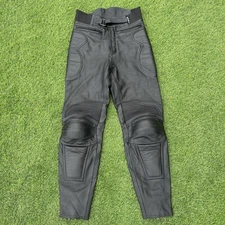 Xpert Black Leather Motorcycle Pants Size 30 Mens 30 X 29 With Pads
