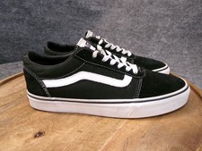 VANS Ward Low Top Black True White Suede Mens Size 7.5 US Skate Shoes Sneakers