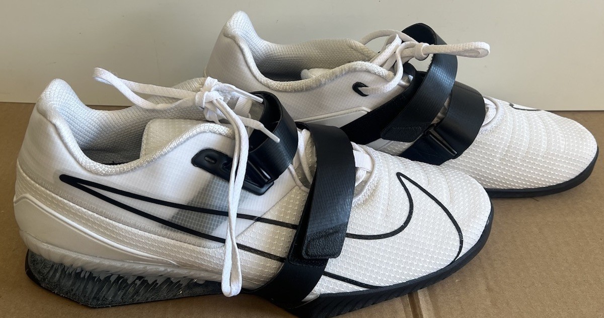 NEW Nike Romaleos 4 White Black Weightlifting Shoes Men's Size 15