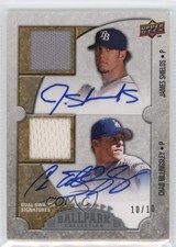 2009 Ballpark Collection 10/10 James Shields Chad Billingsley #DD-BS Auto 1o52