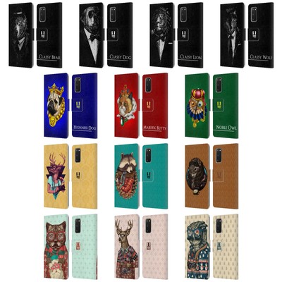 HEAD CASE DESIGNS ANIMALS IN FASHION LEATHER BOOK CASE FOR SAMSUNG PHONES 1