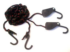 ILLINOIS INDUSTRIAL 2pc RATCHETING ROPE HOIST PULLEY BLOCK AND TACKLE SET 35250