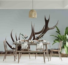 3D Antlers Self-adhesive Removeable Wallpaper Wall Mural 2