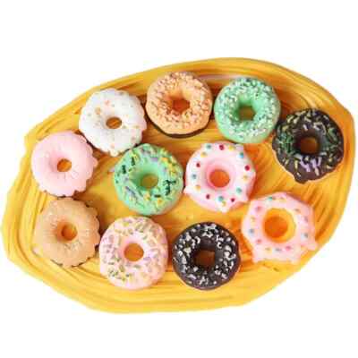 20Pcs Dollhouse 1/6 Scale Miniatures Chocolate Cake Food Cute Mini Bread Decor